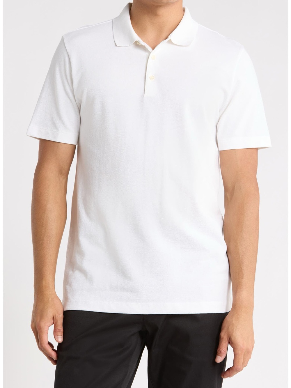 Theory Activate Cotton Men's White Short-Sleeve Polo